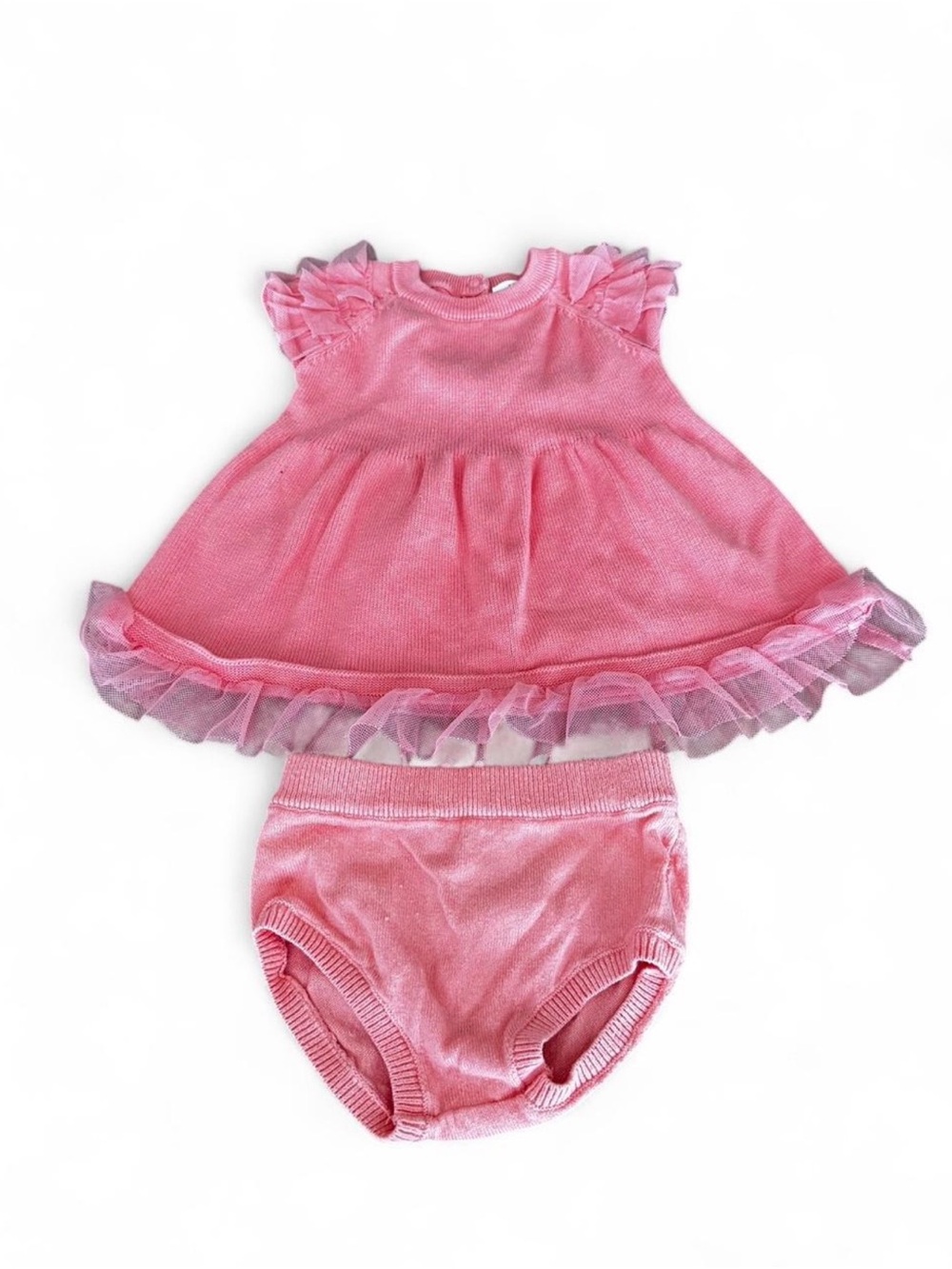 Cat & Jack Pink Ruffle Dress and Bloomers Set
